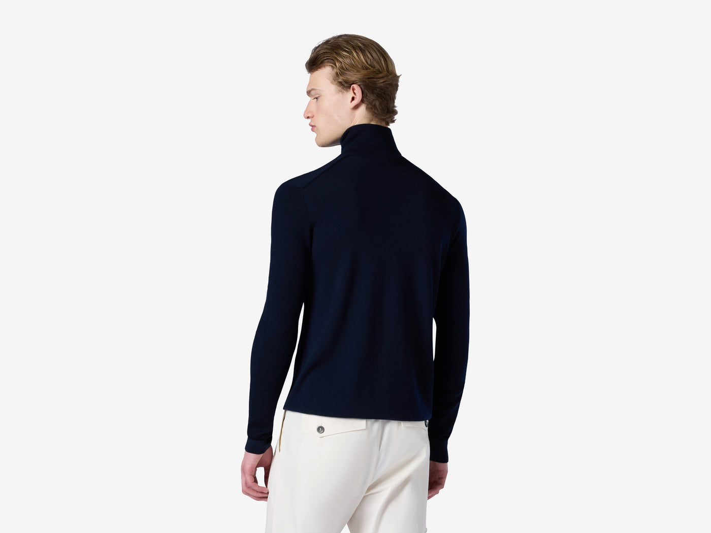 Waffle Half Zip Turtle Neck