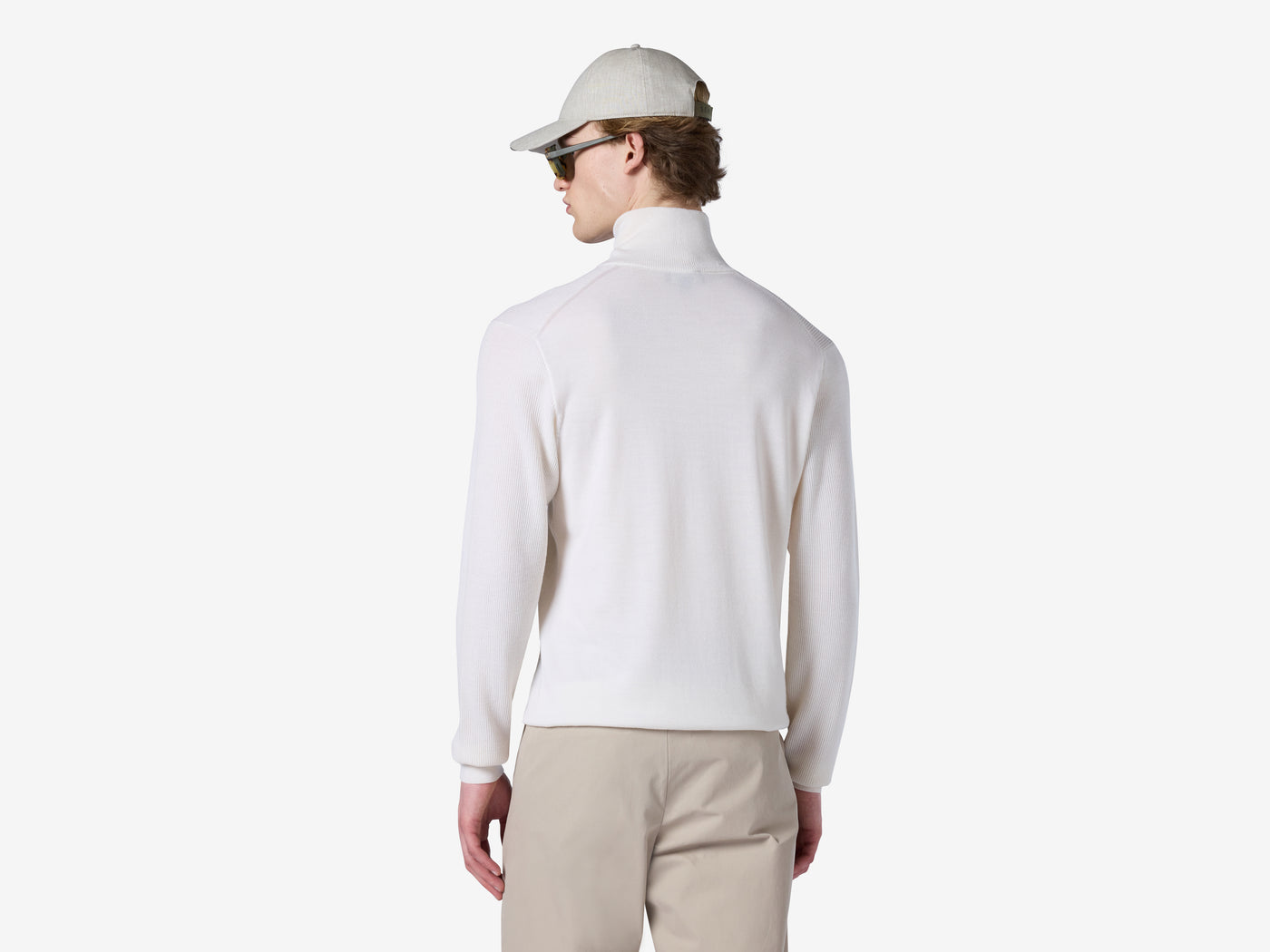 Waffle Half Zip Turtle Neck