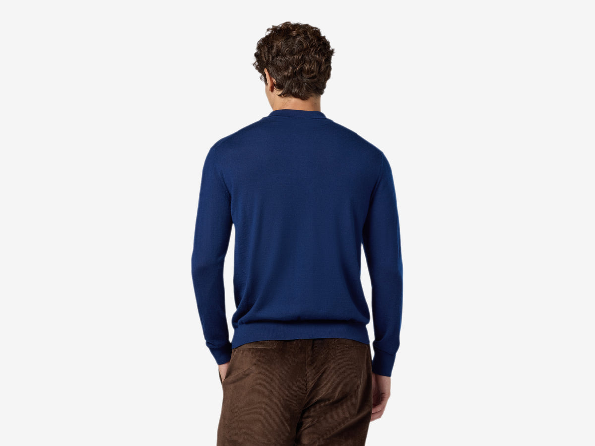 Fine Knit Polo Neck