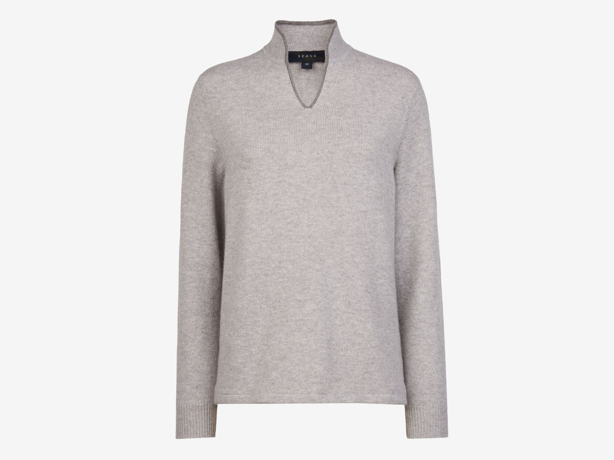 Cashmere V-neck sweater - grey | SEASE